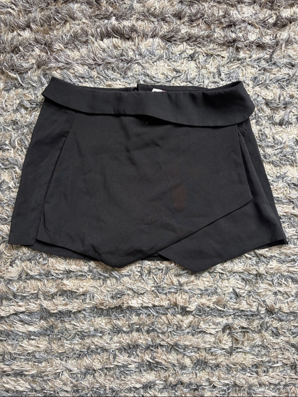 One Clothing Black Wrap-Front Skort Size 26